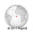 Outline Map of the Area around 6° 38' 39" S, 10° 7' 30" W, rectangular outline