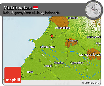 Physical 3D Map of Mutihwetan