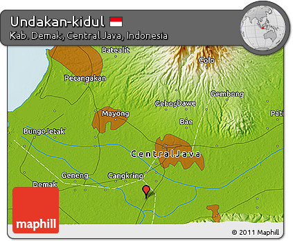 Physical 3D Map of Undakan-kidul