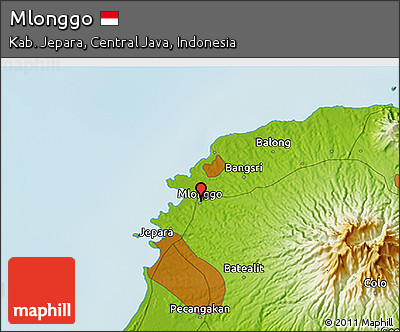 Physical 3D Map of Mlonggo