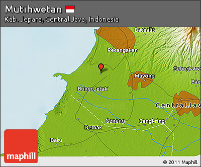 Physical 3D Map of Mutihwetan