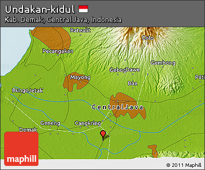 Physical 3D Map of Undakan-kidul