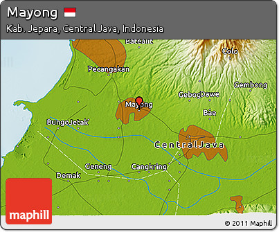 Physical 3D Map of Mayong