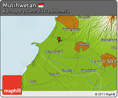Physical 3D Map of Mutihwetan