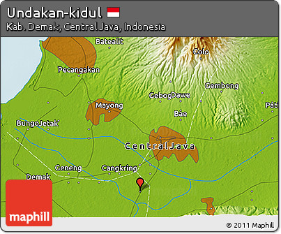 Physical 3D Map of Undakan-kidul