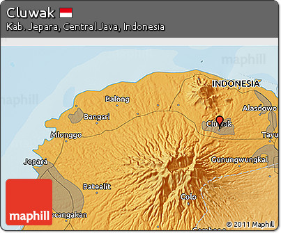 Political 3D Map of Cluwak