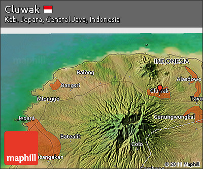 Satellite 3D Map of Cluwak