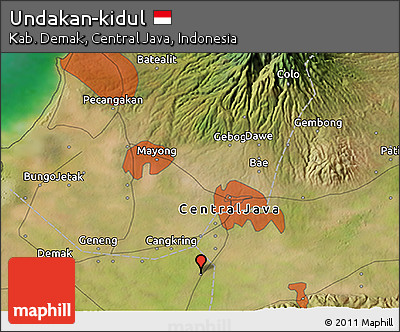 Satellite 3D Map of Undakan-kidul