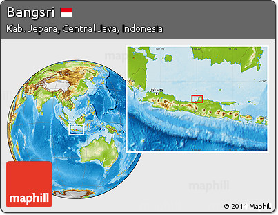 Physical Location Map of Bangsri