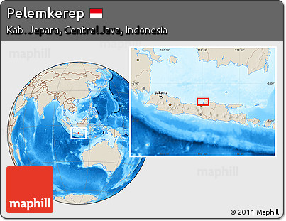 Shaded Relief Location Map of Pelemkerep