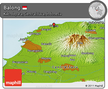 Physical Panoramic Map of Balong