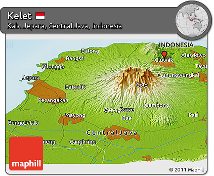 Physical Panoramic Map of Kelet