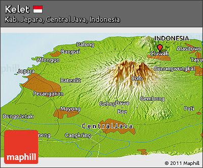 Physical Panoramic Map of Kelet