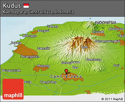 Physical Panoramic Map of Kudus