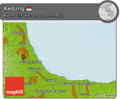 Physical 3D Map of Kedung