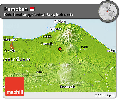 Physical 3D Map of Pamotan