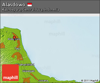 Physical 3D Map of Alasdowo