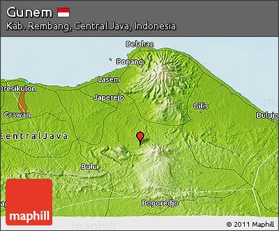 Physical 3D Map of Gunem
