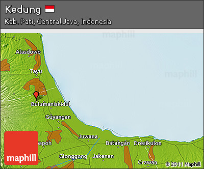 Physical 3D Map of Kedung