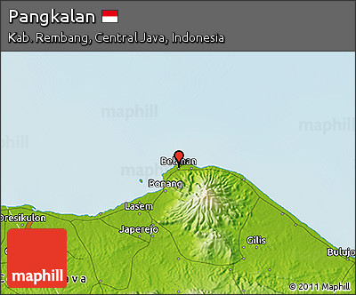 Physical 3D Map of Pangkalan