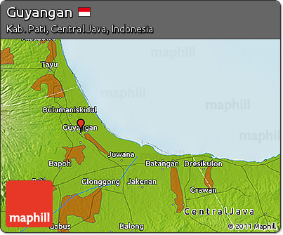 Physical 3D Map of Guyangan