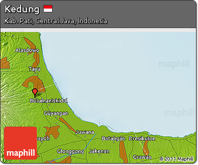 Physical 3D Map of Kedung
