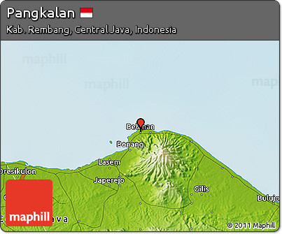 Physical 3D Map of Pangkalan