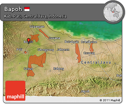 Satellite 3D Map of Bapoh