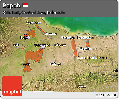 Satellite 3D Map of Bapoh