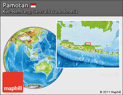 Physical Location Map of Pamotan