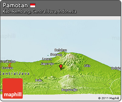 Physical Panoramic Map of Pamotan