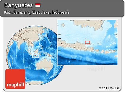 Shaded Relief Location Map of Banyuates