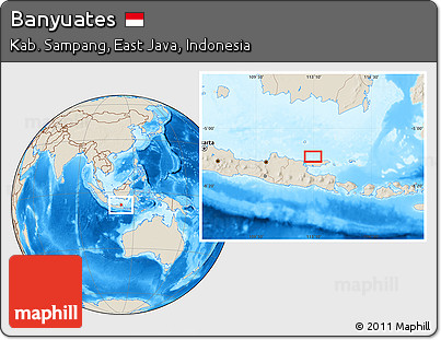 Shaded Relief Location Map of Banyuates