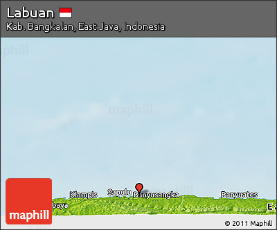 Physical Panoramic Map of Labuan