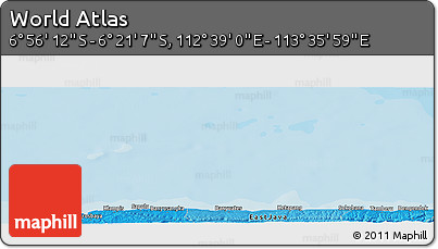 Political Panoramic Map of the Area around 6° 38' 39" S, 113° 7' 30" E