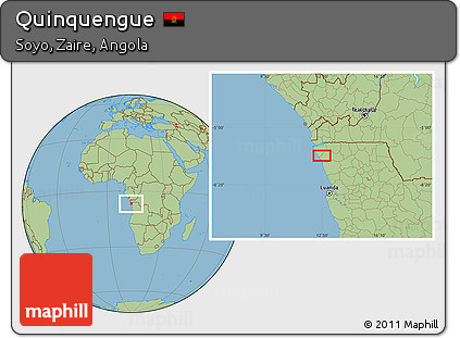Savanna Style Location Map of Quinquengue