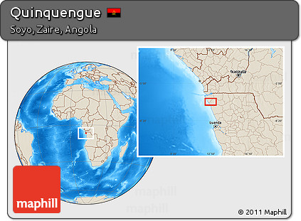 Shaded Relief Location Map of Quinquengue