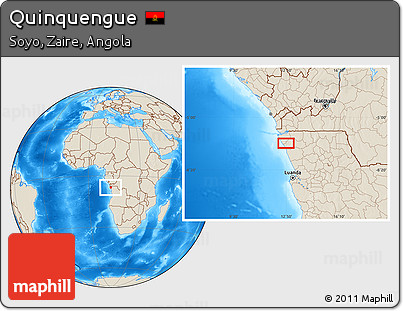 Shaded Relief Location Map of Quinquengue
