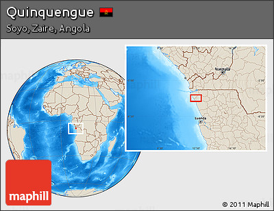 Shaded Relief Location Map of Quinquengue