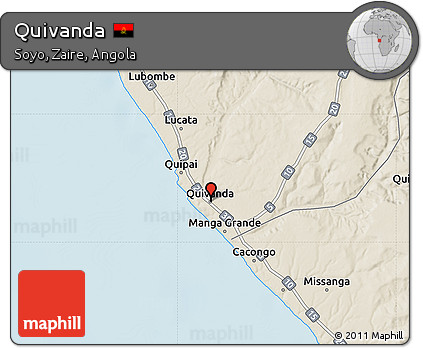 Shaded Relief Map of Quivanda