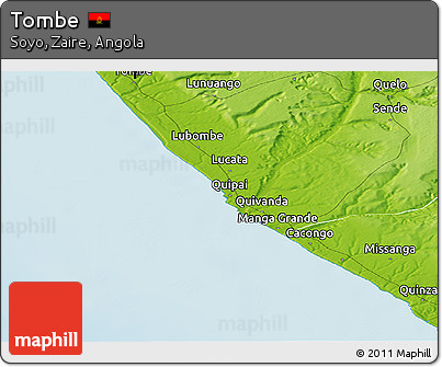 Physical Panoramic Map of Tombe