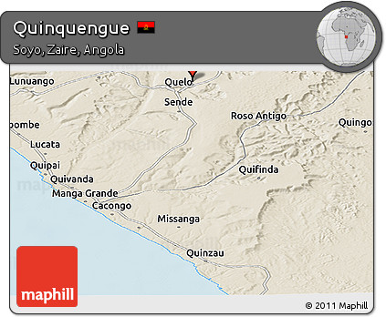 Shaded Relief Panoramic Map of Quinquengue