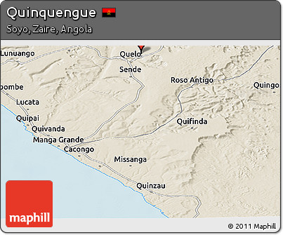 Shaded Relief Panoramic Map of Quinquengue