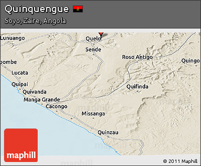 Shaded Relief Panoramic Map of Quinquengue
