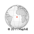Outline Map of the Area around 6° 38' 39" S, 12° 40' 30" W, rectangular outline