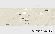 Shaded Relief Panoramic Map of the area around 6° 38' 39" S, 139° 28' 29" E