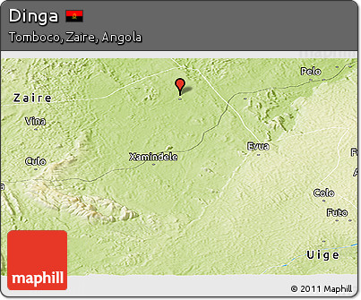 Physical Panoramic Map of Dinga