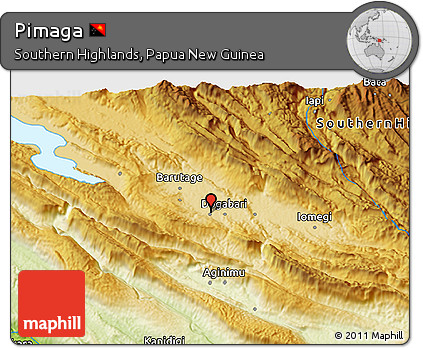 Physical 3D Map of Pimaga