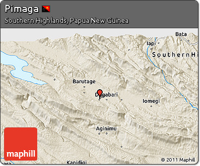 Shaded Relief 3D Map of Pimaga