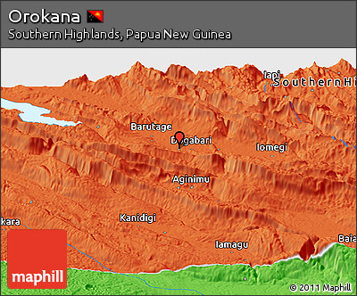 Political Panoramic Map of Orokana